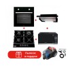 Варочная поверхность HAUSLER HLS-60-BCK-WK (FBG) + Вытяжка HAUSLER HTS-60-BK-130W + HAUSLER HLS-20LD7A13B + Духовка HAUSLER HLS-BI67BL4M + Чайник HAUSLER HLS-1801G + Пылесос HAUSLER Powerade Jet turbo cyclone HLS-20TT5SCAAH