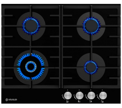 Газовая панель  HAUSLER HLS - S4BLGT1 (стекло)