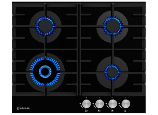 Газовая панель  HAUSLER HLS - S4BLGT1 (стекло)
